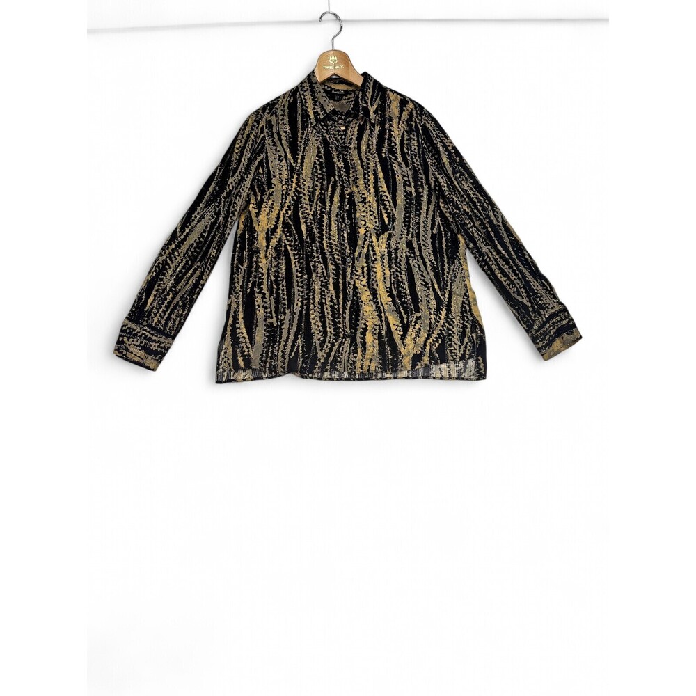 Mossimo Dutti Abstract Print Button-Down Blouse Size‎ 8